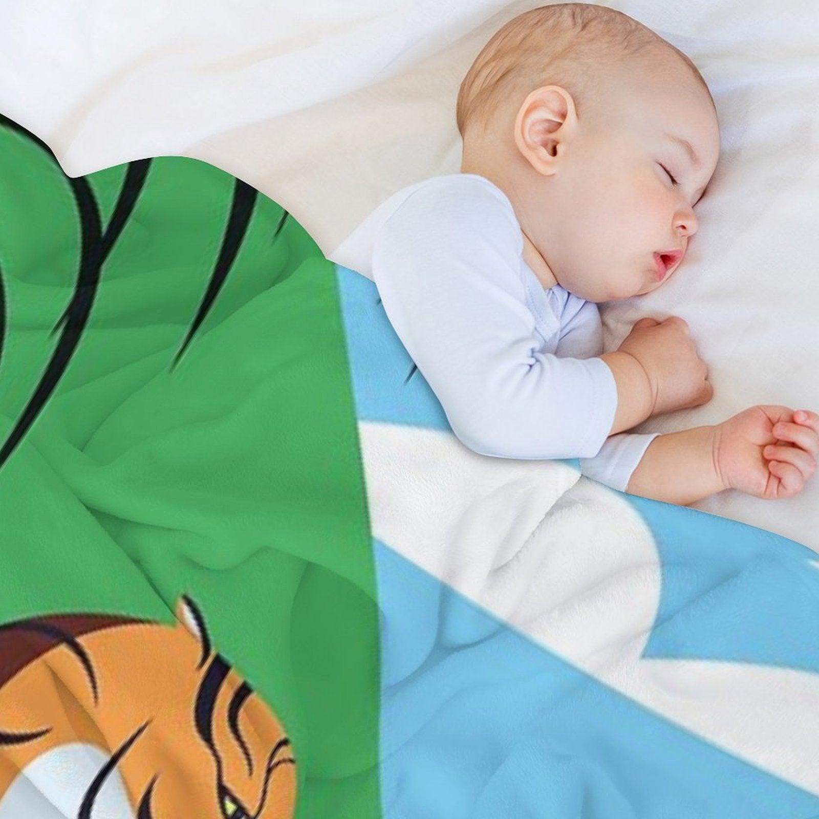 Tropical Tiger Throw Blanket