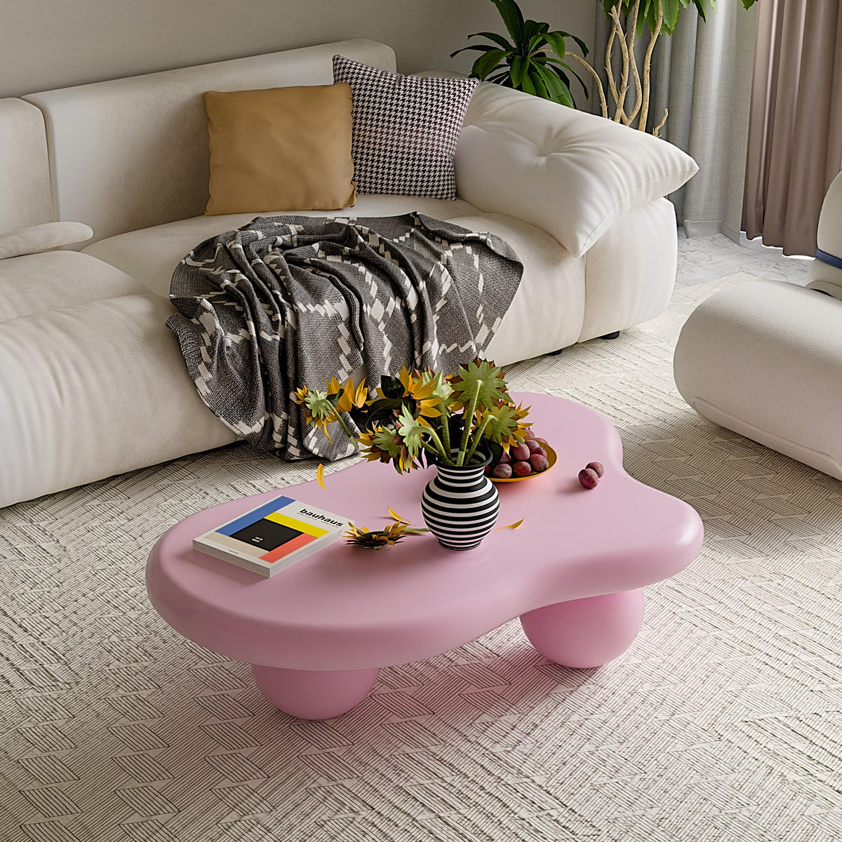 Modern Pink Cloud Coffee Table