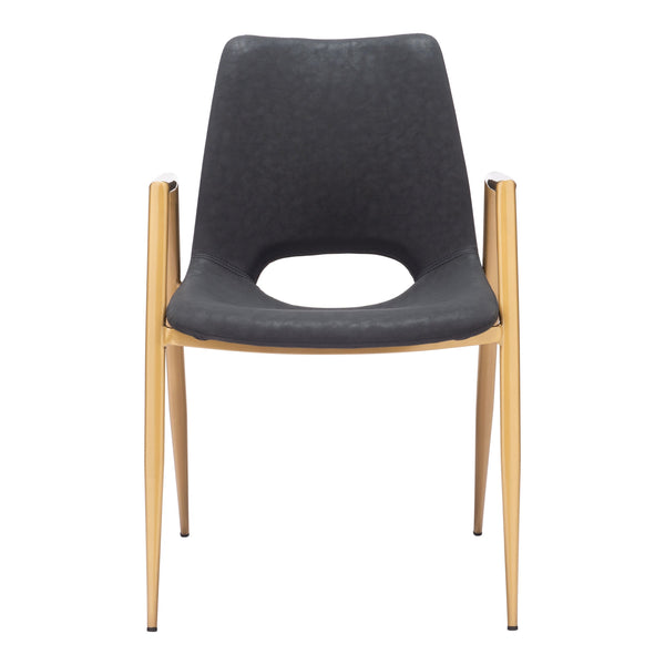 Desi Dining Chair (Set of 2) Black & Gold