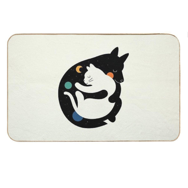 More Hugs Less Fights Bath Mat