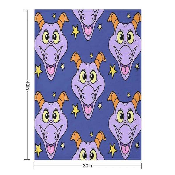Figment with Stars Throw Blanket