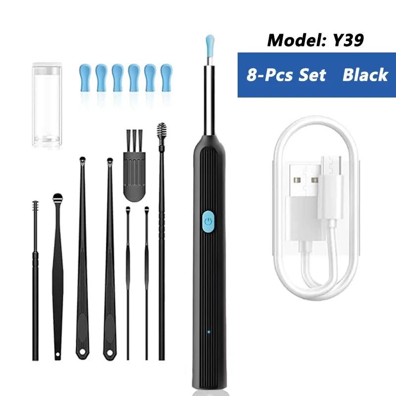Visual Ear Wax Cleaner with Camera Safe Earwax Removal Endoscope with 5M Camera Luminous Otoscope Ear Cleaning Tools Ear Care