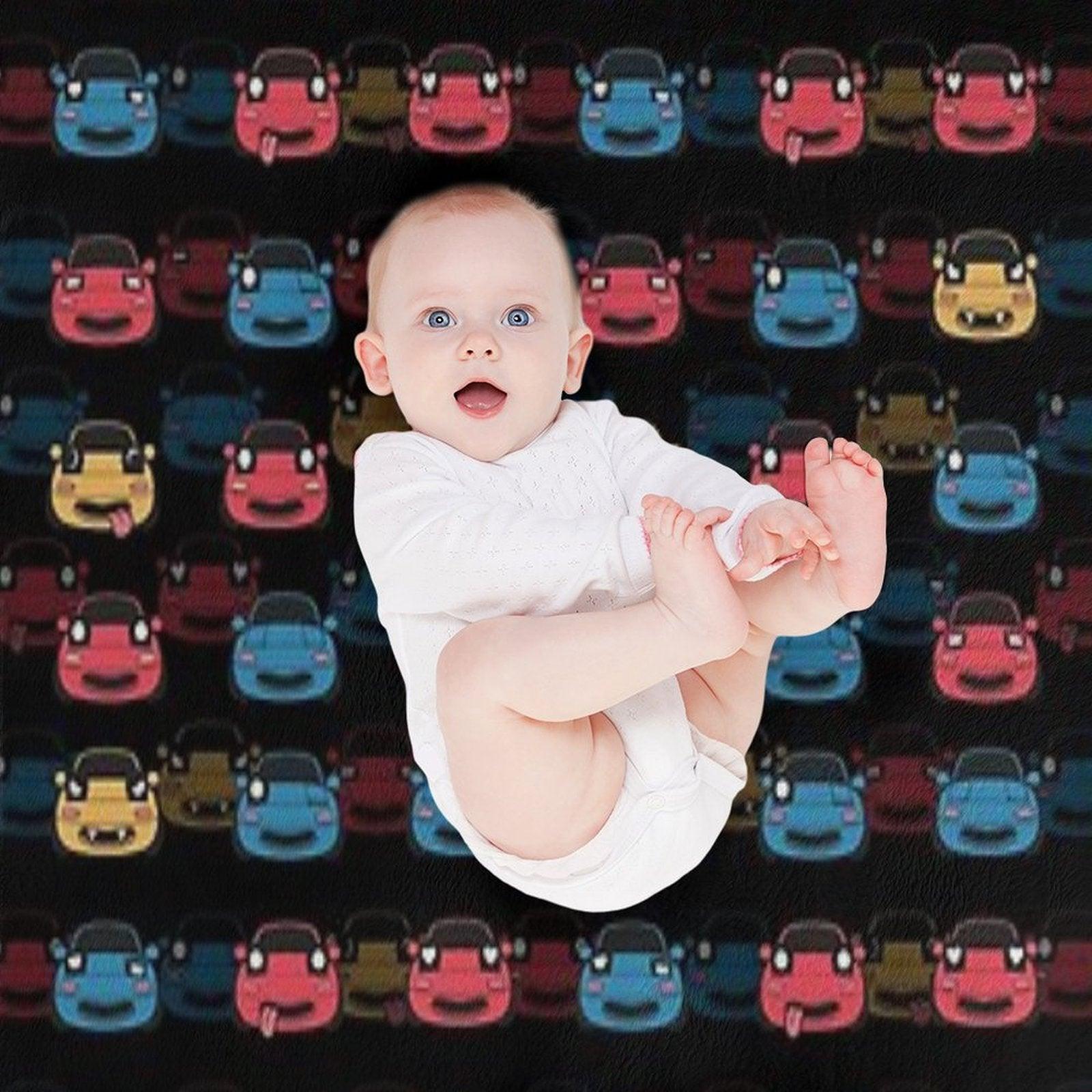 MIATA PATTERN BLACK Throw Blanket