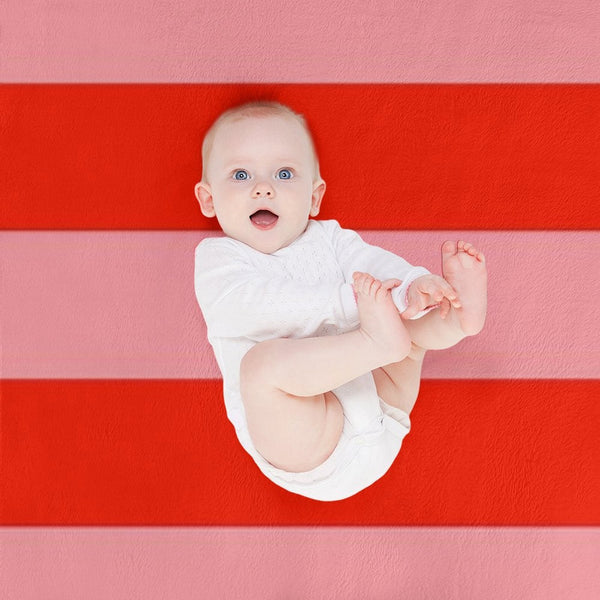 Red And Pink Stripes. Striped Durable Throw Blanket
