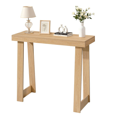36 In Console Table, Modern Desk Behind The Couch, Wooden Rectangle Entrance Desk, Narrow Long Sofa Table Accent Stand, Ideal For Hallway, Bedroom, Living Room, Foyer, Easy Assembly, Burlywood