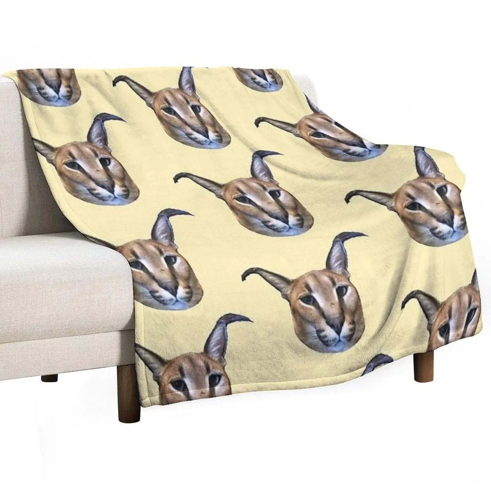 Big Floppa Throw Blanket