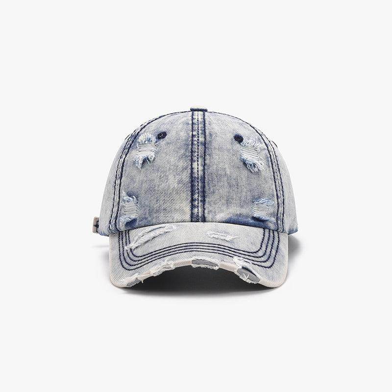 Distressed Cotton Baseball Cap for Casual Style and Comfort