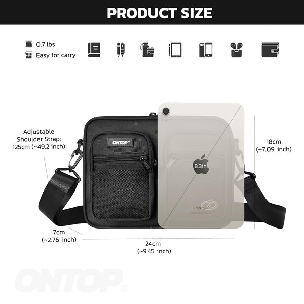 Mesh Double Pocket Crossbody Bag