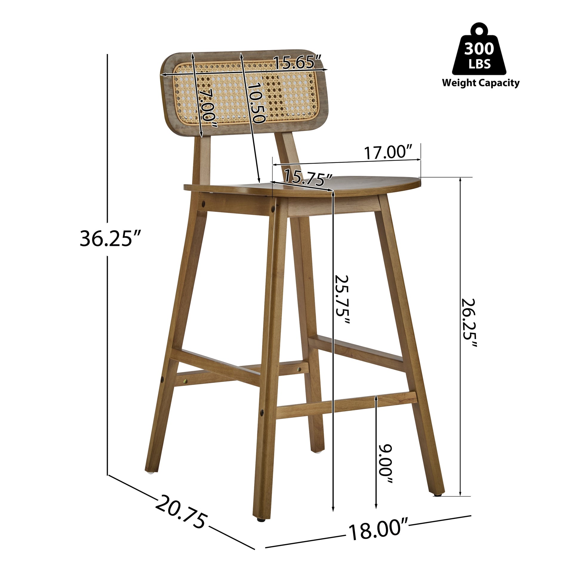 Bari Indoor Wood Barstool Set