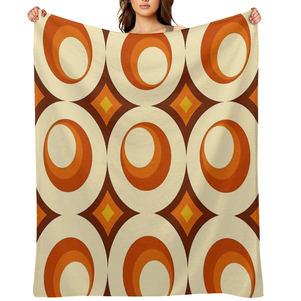 Mid-Century Modern 3 Crescent Eco-conscious Throw Blanket