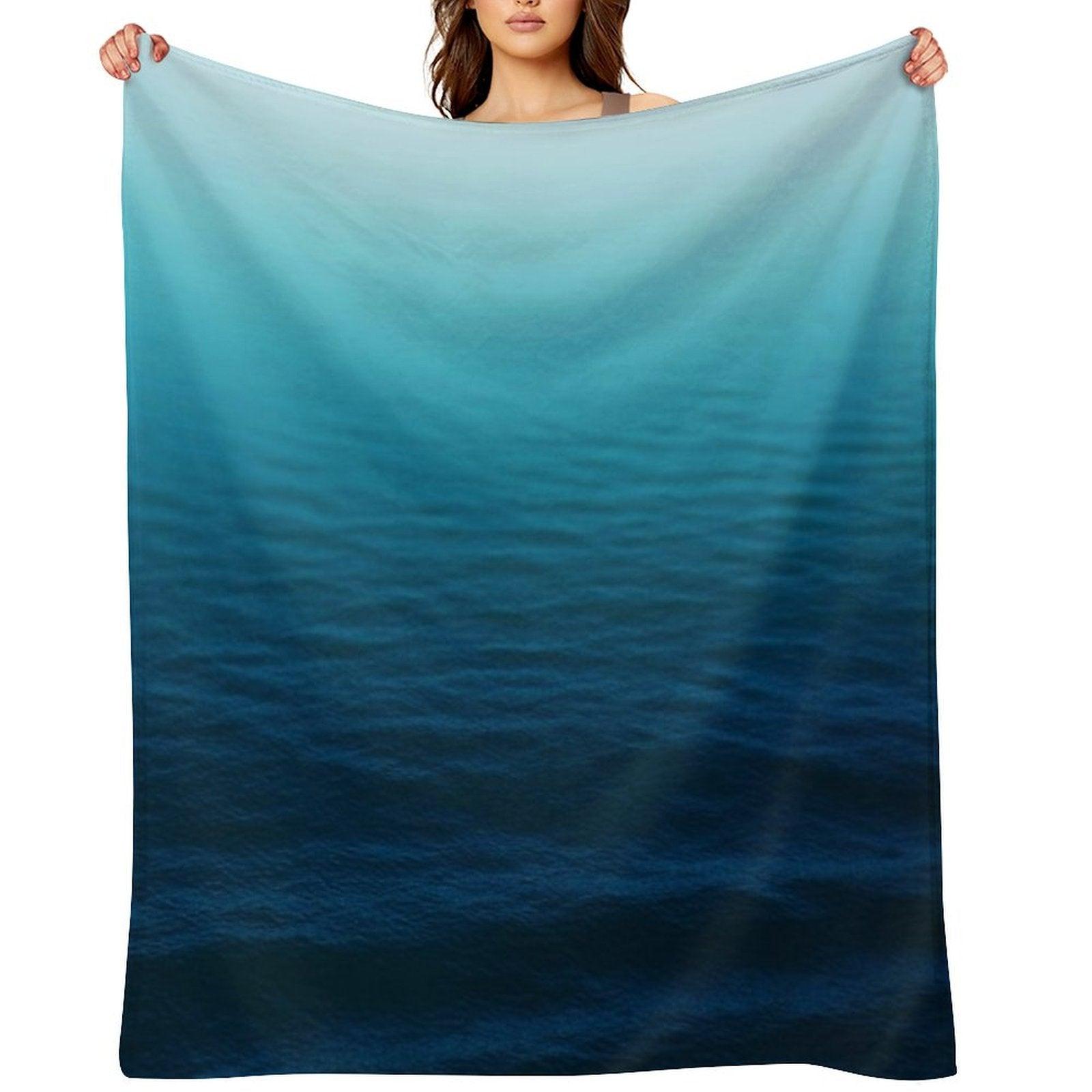 Deep Blue Throw Blanket