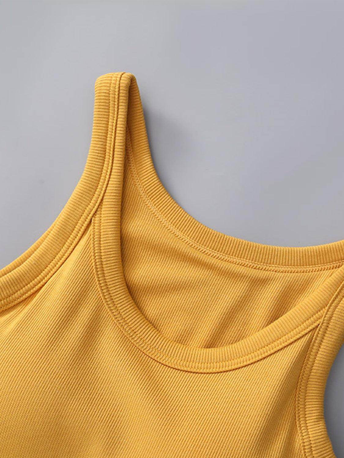 Round Neck Tank with Bra for Everyday Comfort Wear