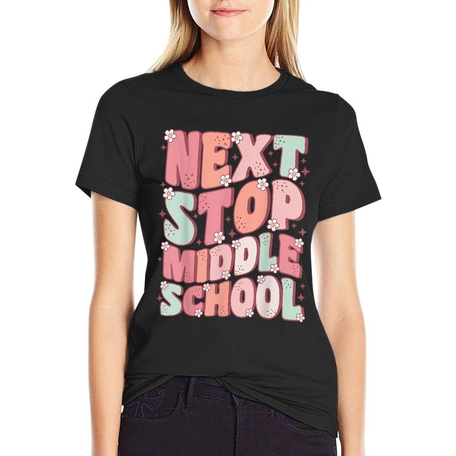 Next Stop Middle School Groovy Elementary School Graduation T-Shirt