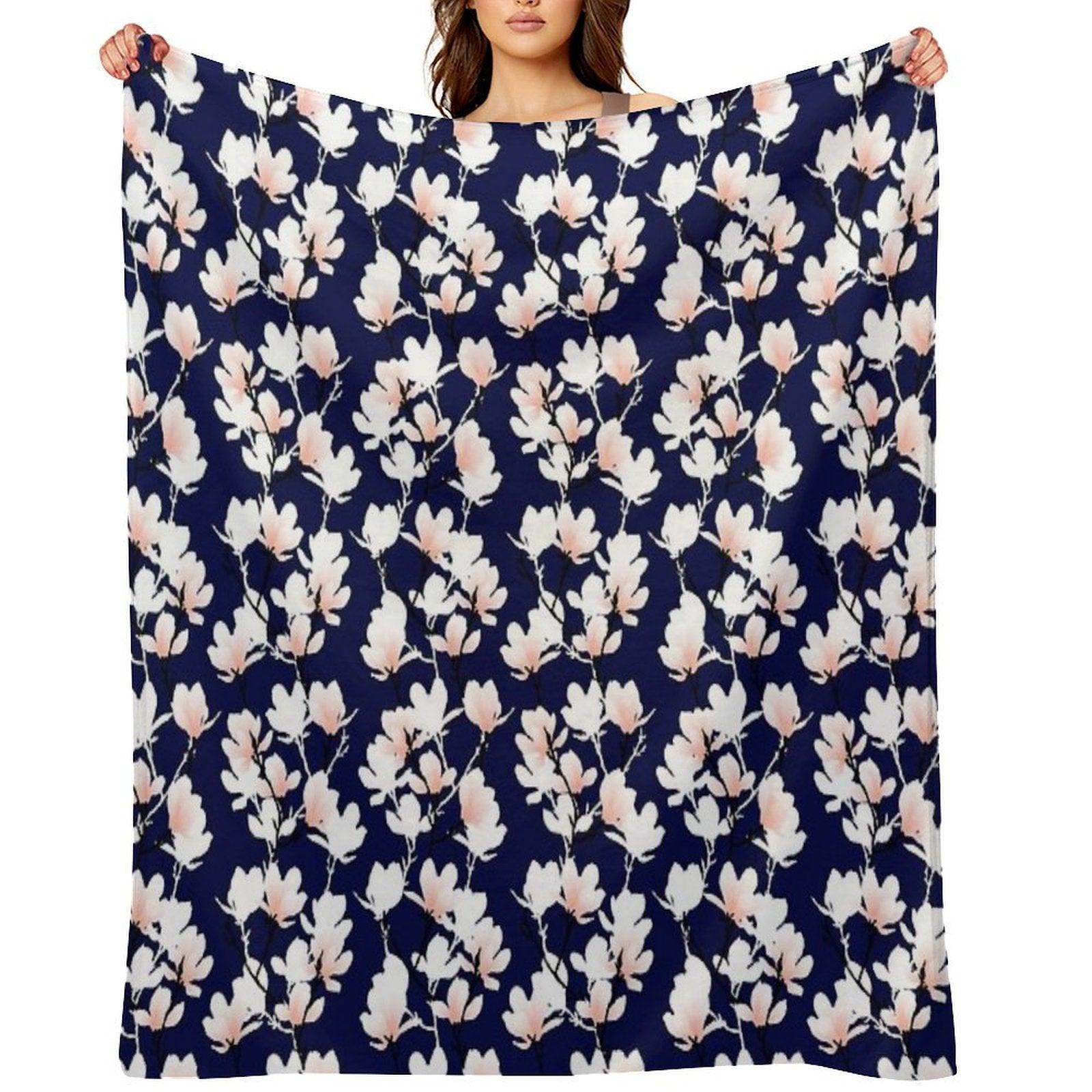 Magnolia Midnight Throw Blanket