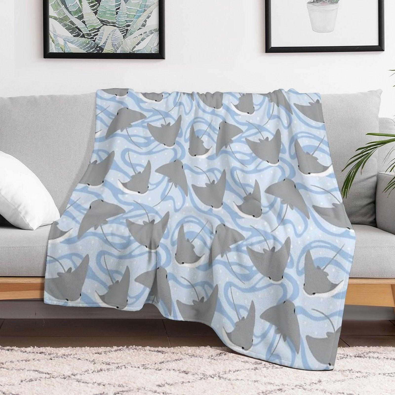 Stingrays - Cownose Ray - Sticker Pack Throw Blanket