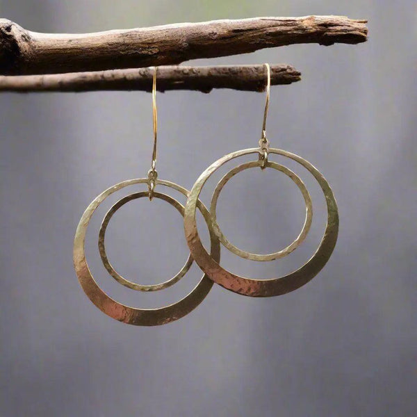Brass Hoops - Bohemian Artisan Earrings | Handmade by Blackbird & Sage