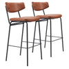 Charon Barstool (Set of 2) Vintage Brown