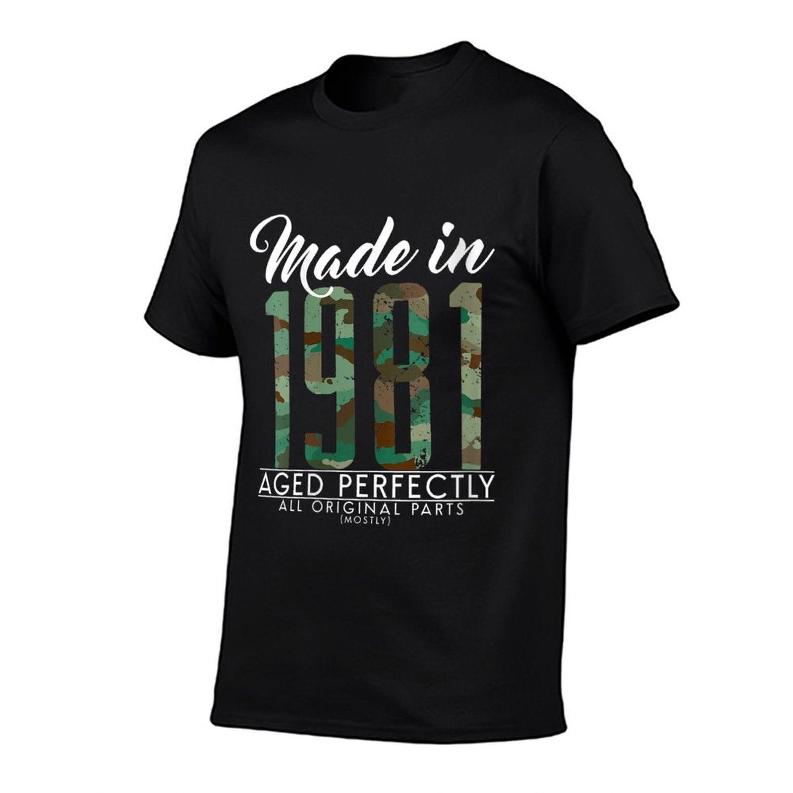 Womens 40th Birthday Camou Made in 1981 40 Years Old Soldier  Durable T-Shirt