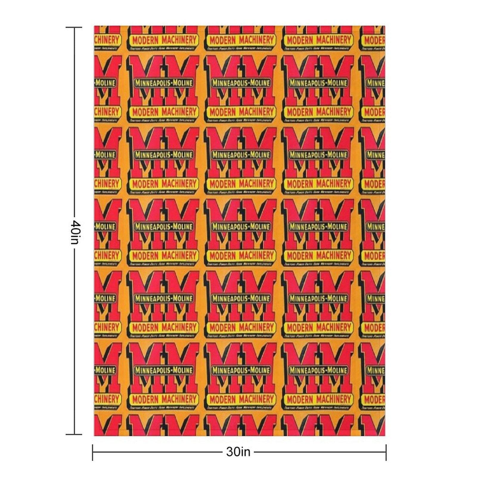 Minneapolis Moline Modern Machinery Throw Blanket