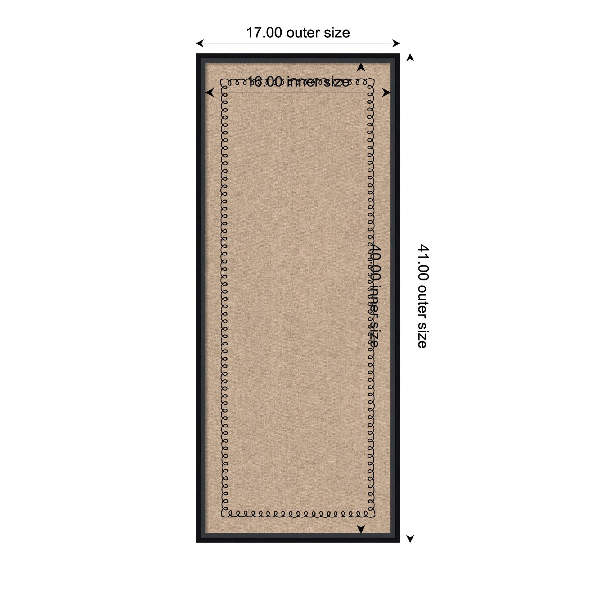 Pinboard Black Scallop Print
