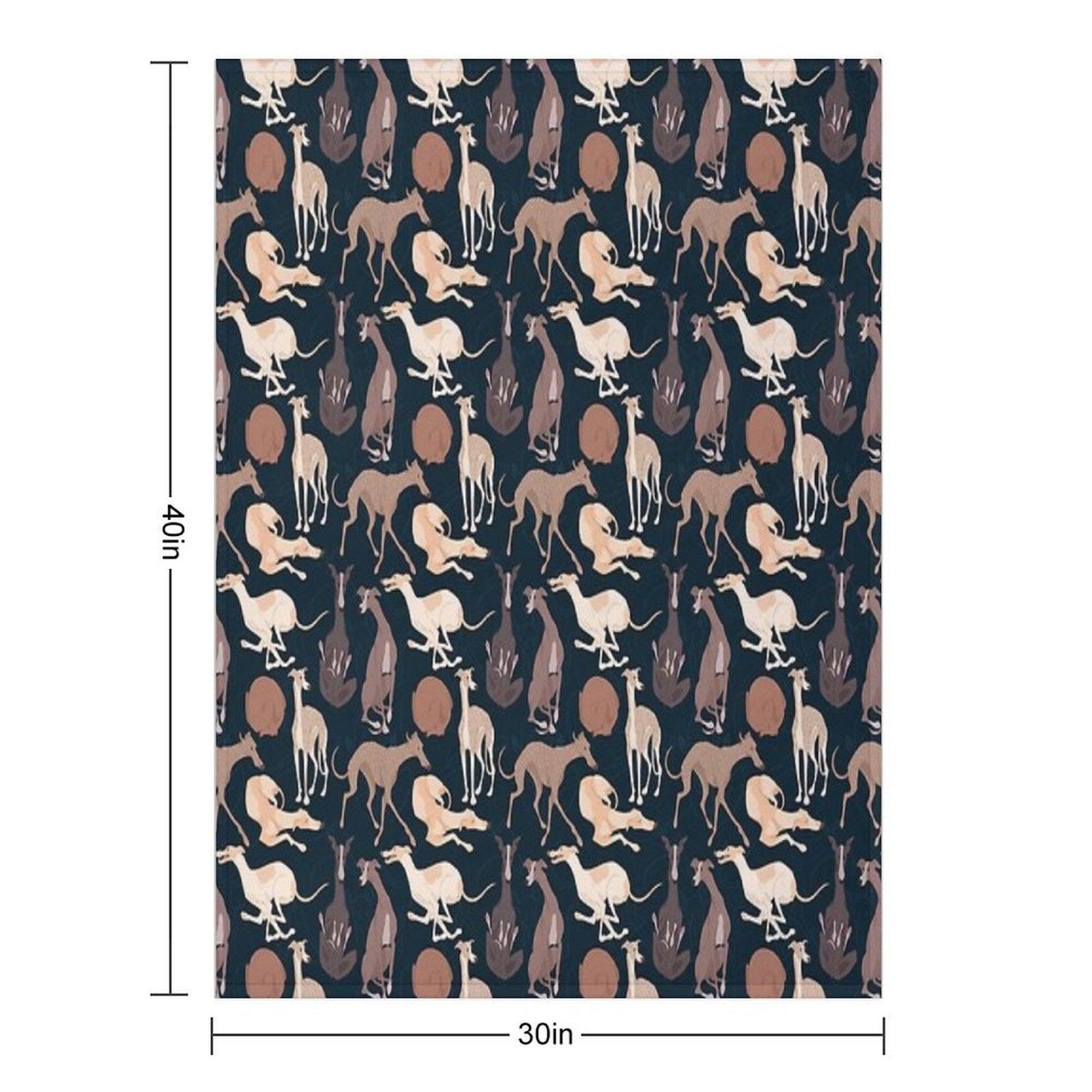 Whippet Good - Dark Throw Blanket