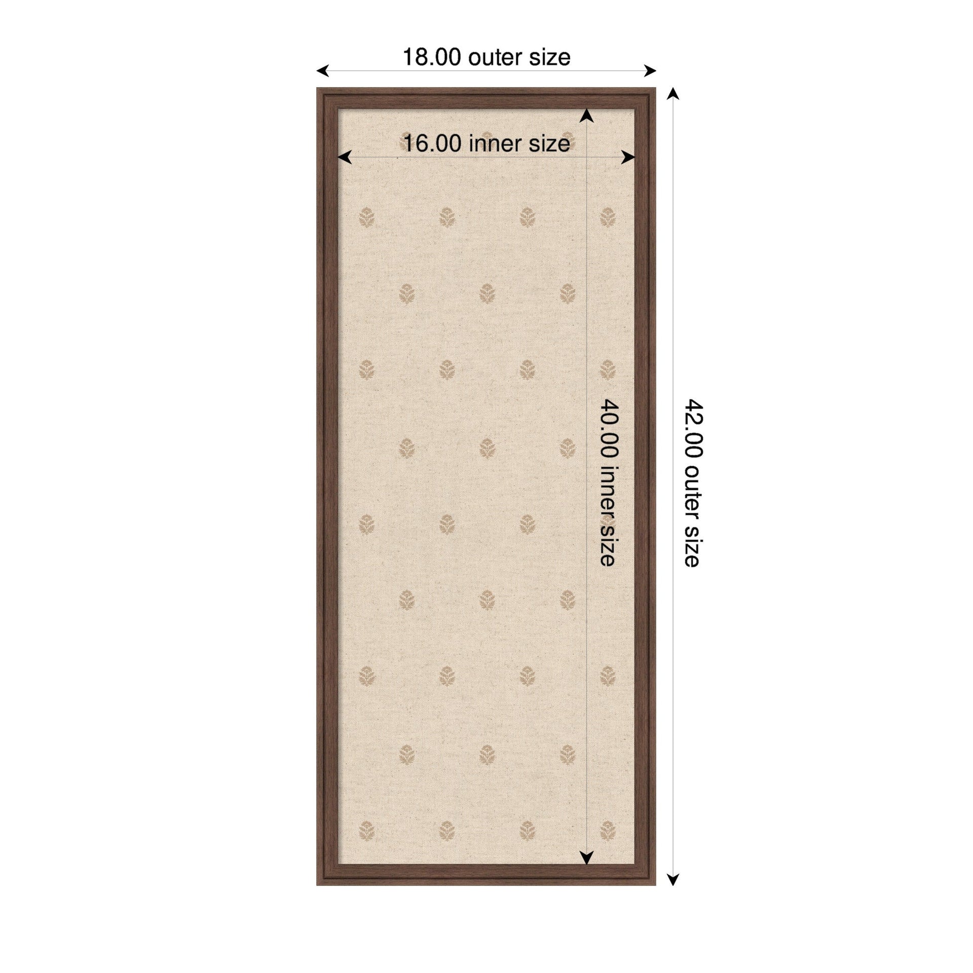 Pinboard Beige Botanical Block Print
