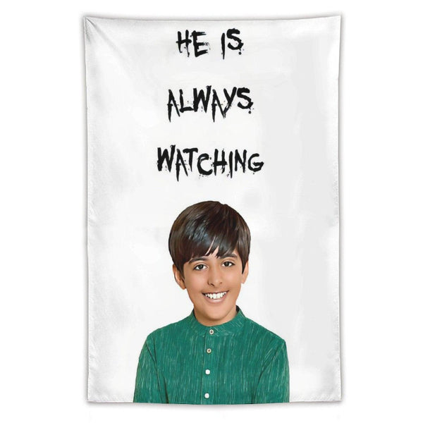 Ravi - He Is Always Watching Vertical Tapestry