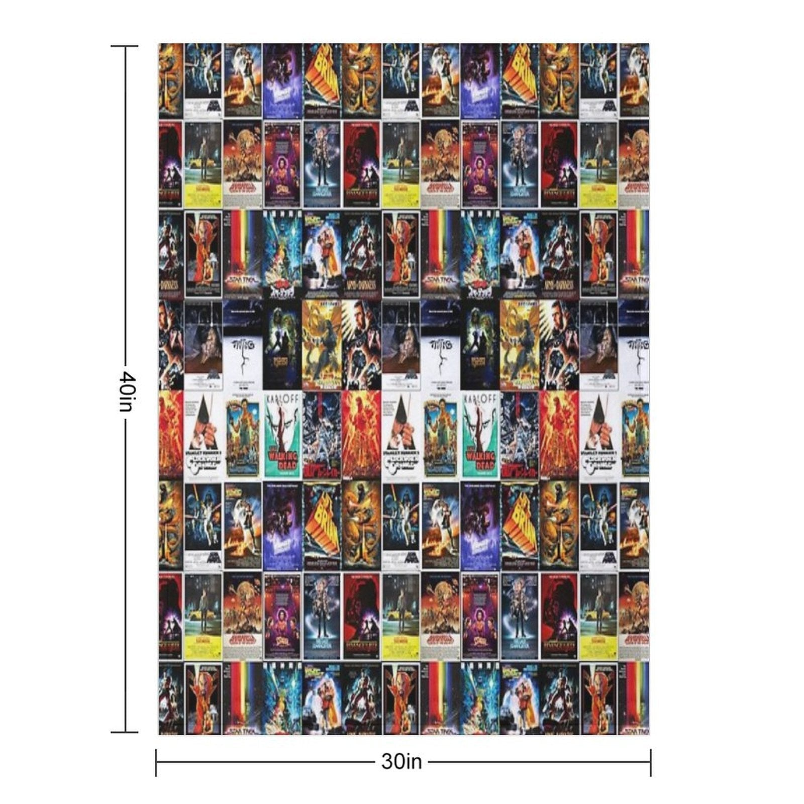 25 Iconic Movies, Movie Poster Collage , Man Cave Poster, Movie Lover Gift Compact Throw Blanket