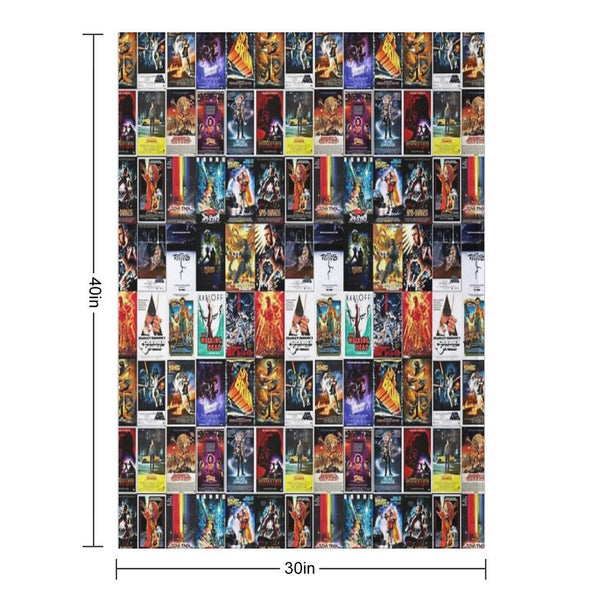 25 Iconic Movies, Movie Poster Collage , Man Cave Poster, Movie Lover Gift Compact Throw Blanket