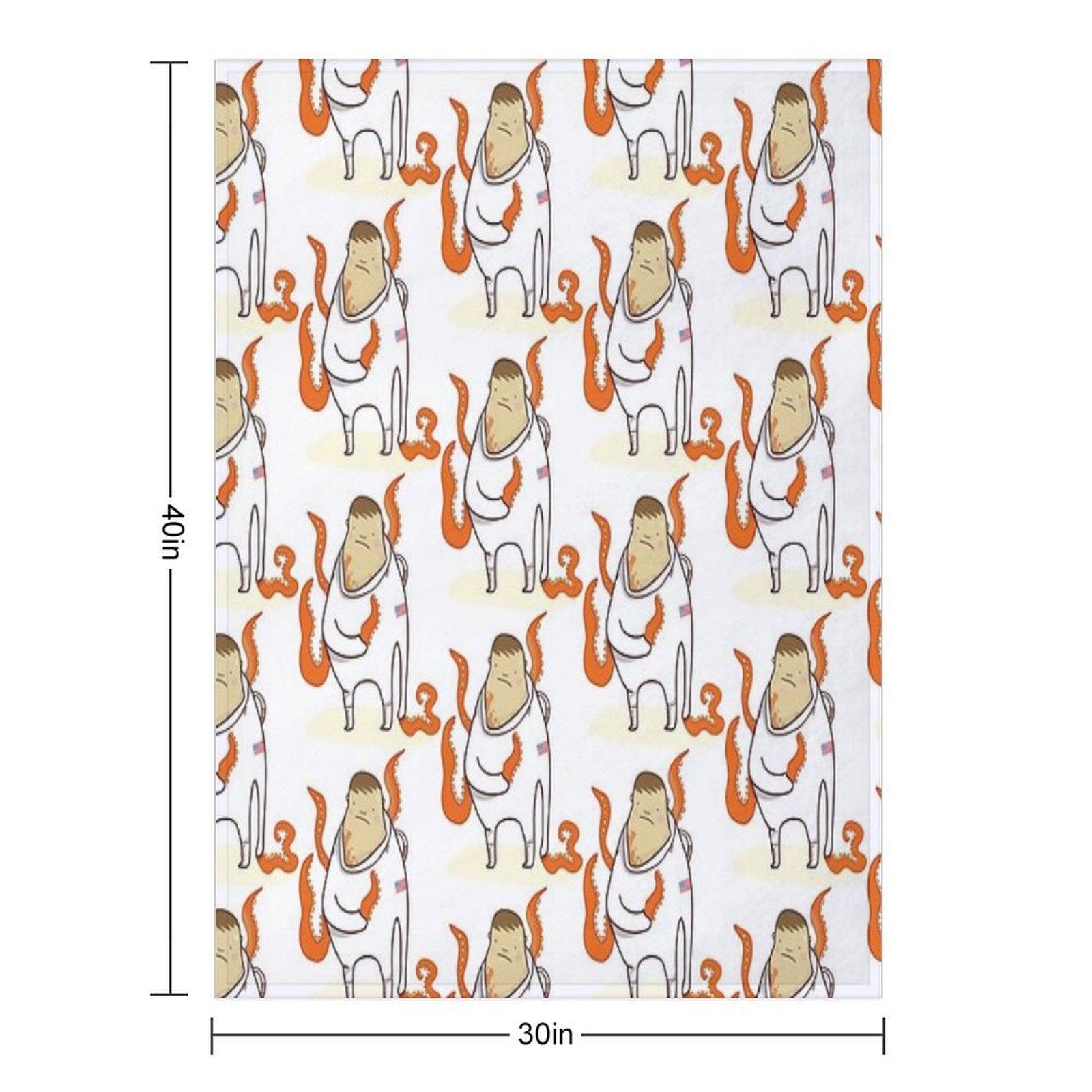 Astronaut - Alien Takeover Throw Blanket