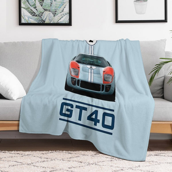 Ford Shelby American GT40 1966 Quick-dry Throw Blanket