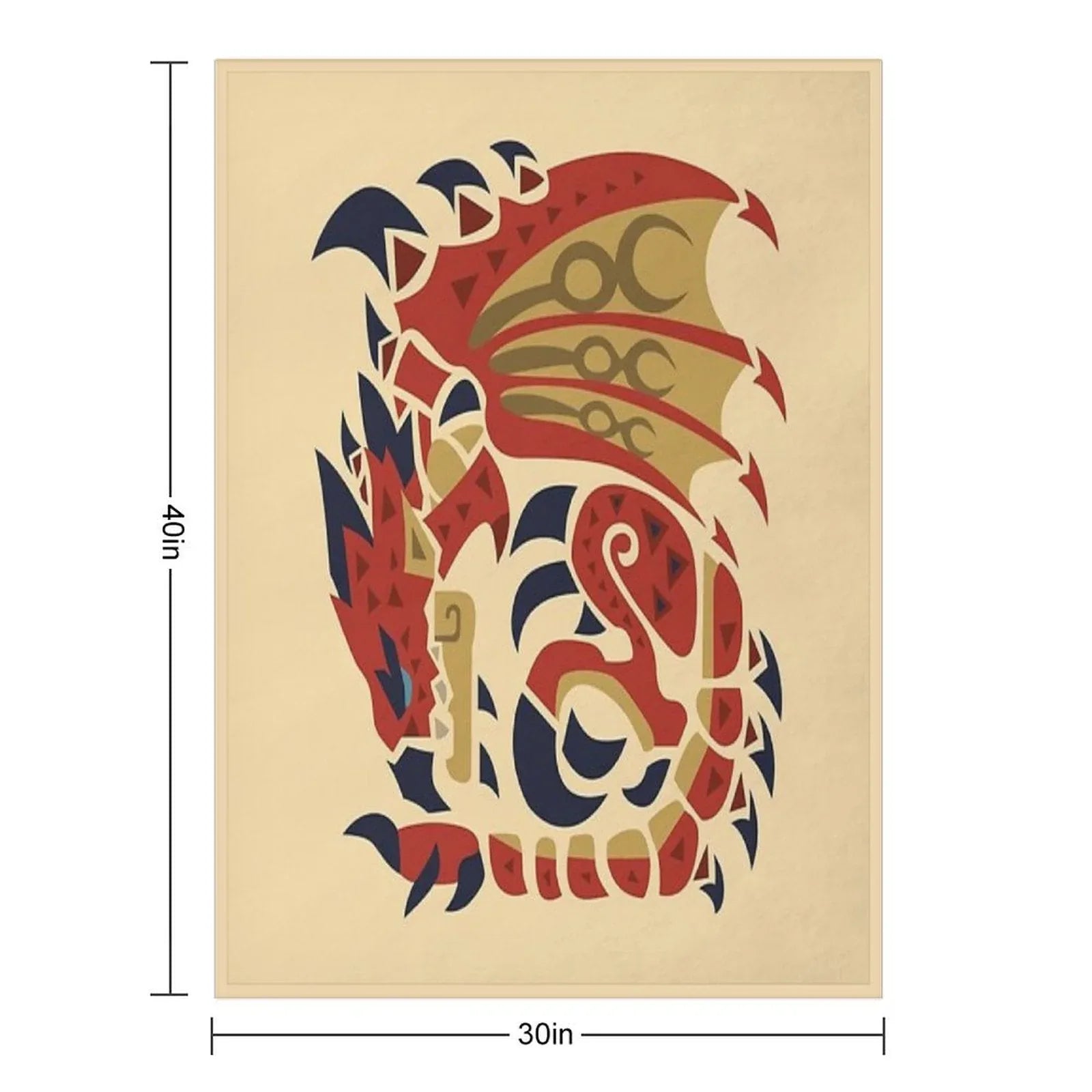 Rathalos Throw Blanket