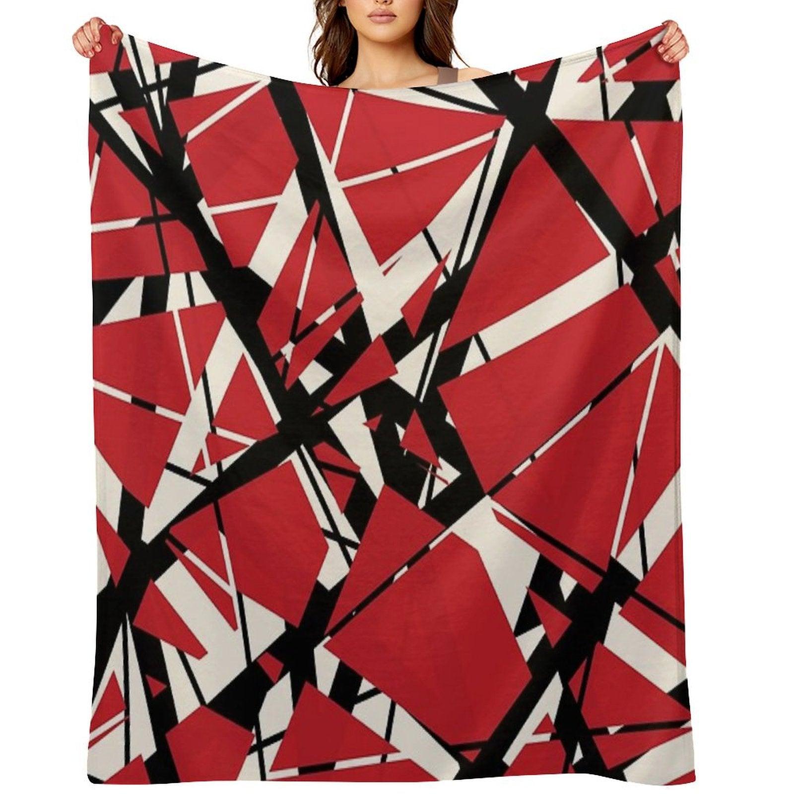 EVH Authentic Stripes Design (red) Throw Blanket
