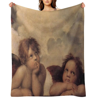 THE SISTINE MADONNA (detail) - RAPHAEL Durable Throw Blanket