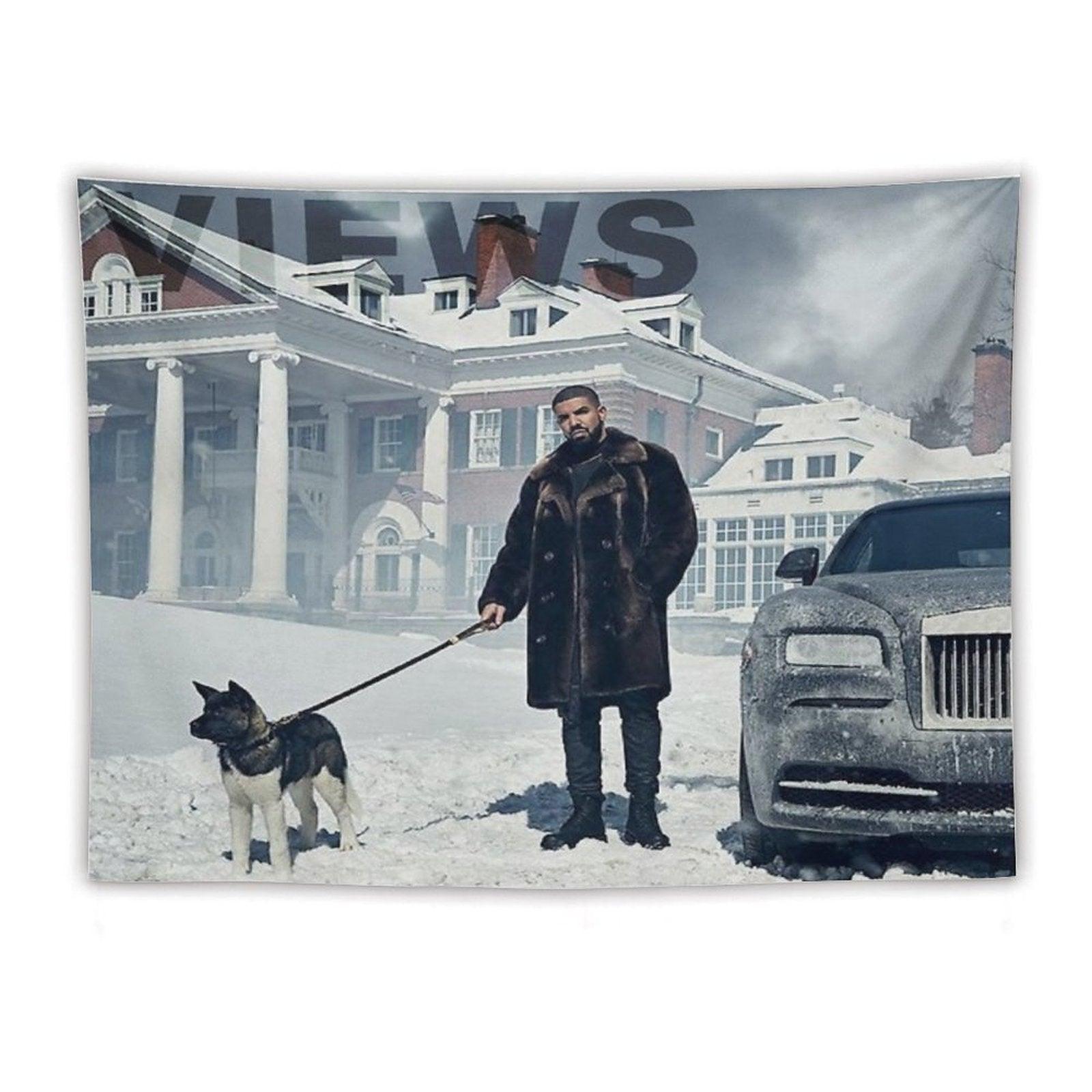 Drake with Dog Views Tapestry Tapestry