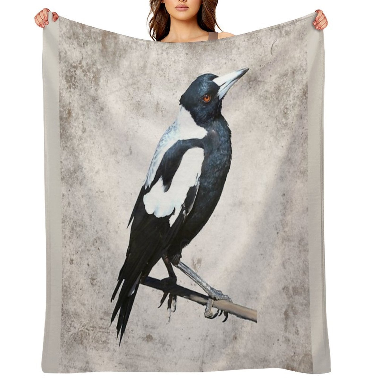 Australian Magpie Lightweight Throw Blanket