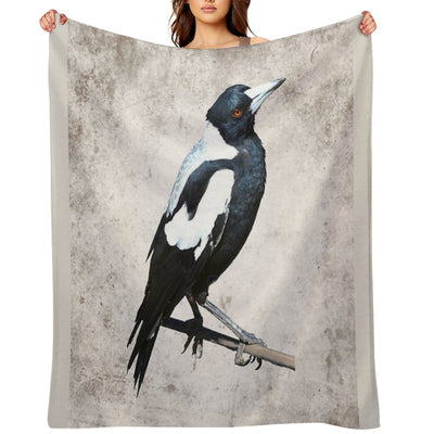 Australian Magpie Lightweight Throw Blanket