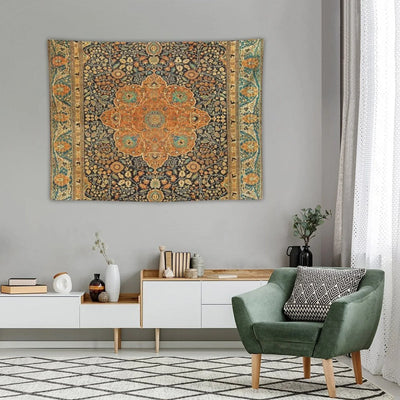 Antique Mohtashem Kashan Persian Rug Print Tapestry
