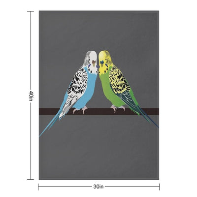 Budgies Machine-washable Throw Blanket