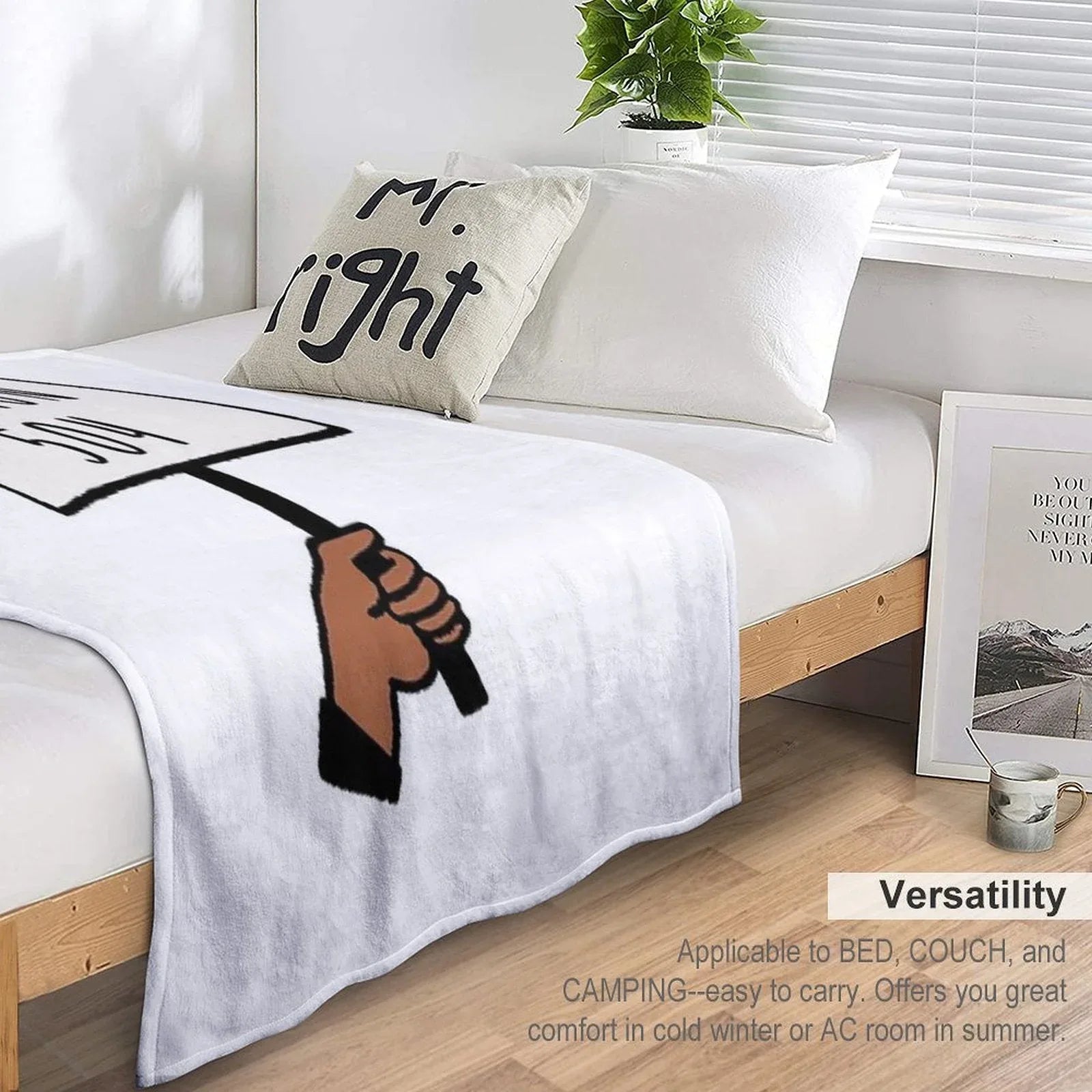 Save Section 504 Protest Sign Throw Blanket