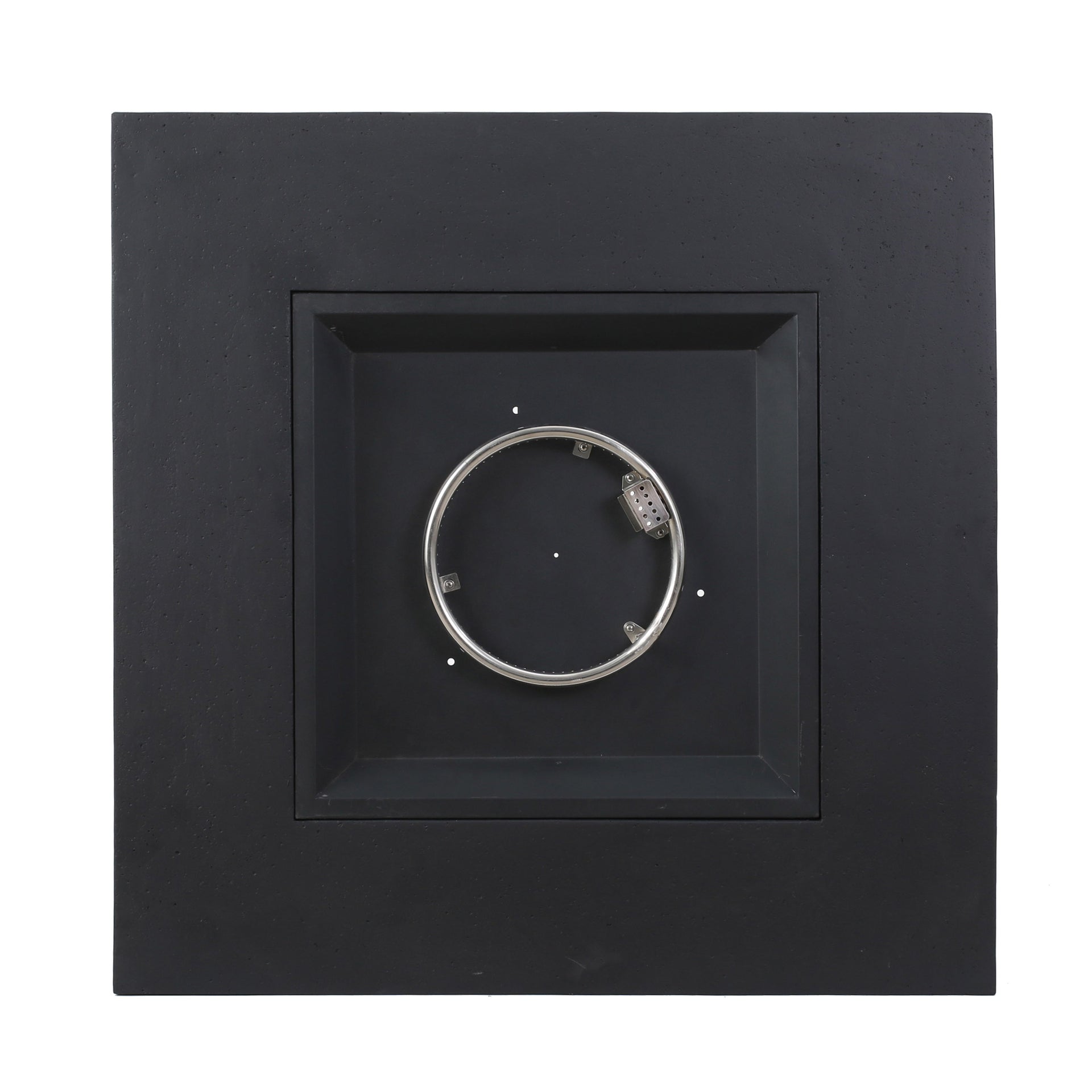 Modern 50,000 BTU Square MgO Fire Table with Propane Tank in Dark Grey