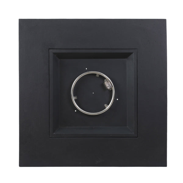 Modern 50,000 BTU Square MgO Fire Table with Propane Tank in Dark Grey