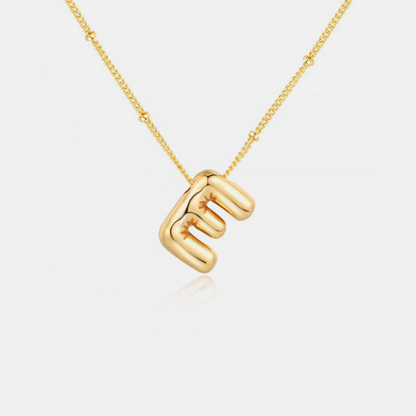 Gold Initial Letter Pendant Necklace
