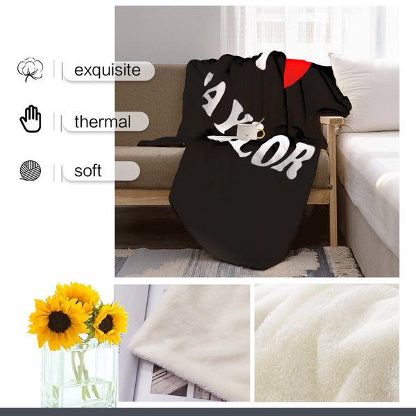 Taylor Swift I Love Heart Taylor Throw Blanket BionZax