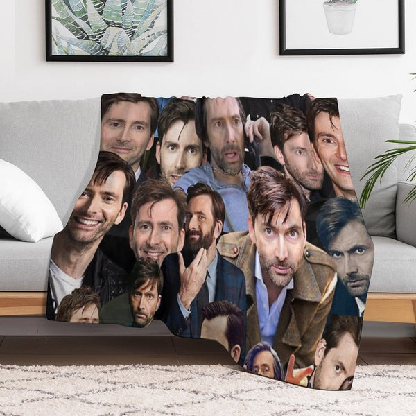 David Tennant Photo Collage Quick-dry Throw Blanket