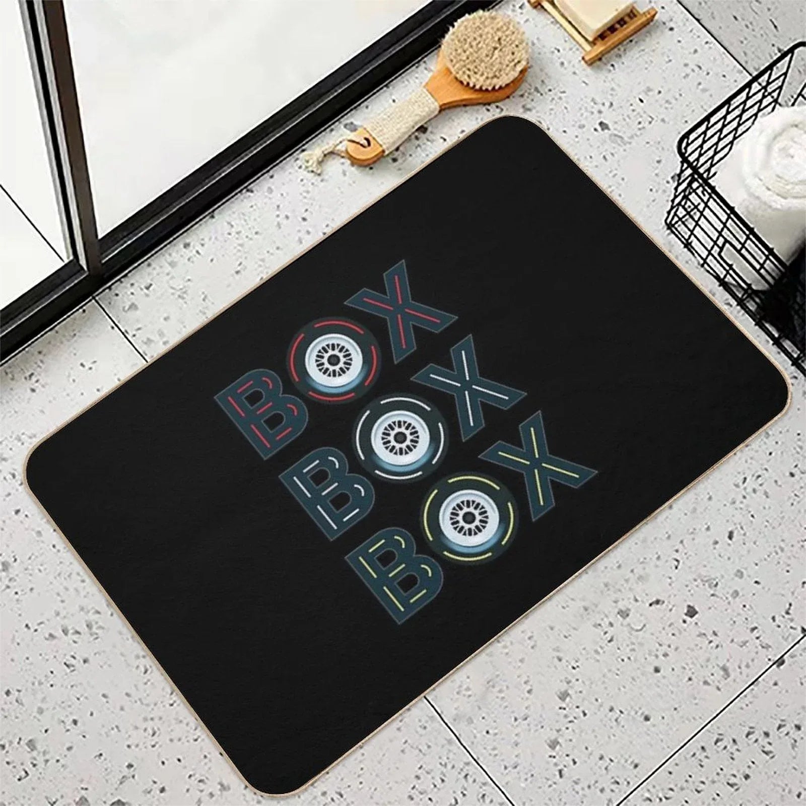 Box Box Box Radio Call To Pit Stop Bath Mat