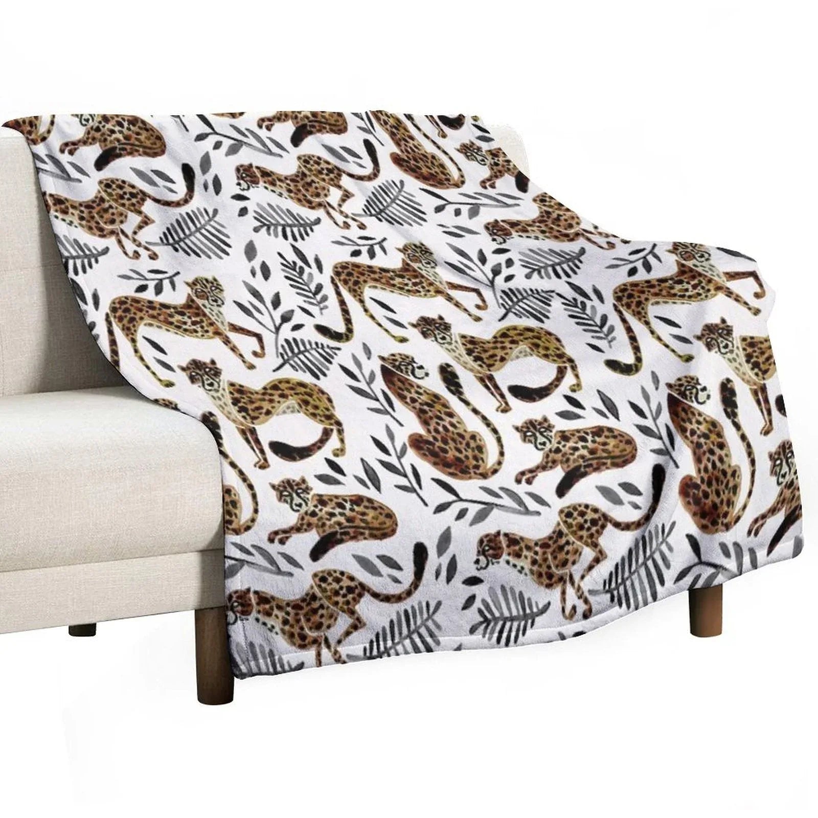 Cheetah Collection – Mocha & Black Palette Throw Blanket