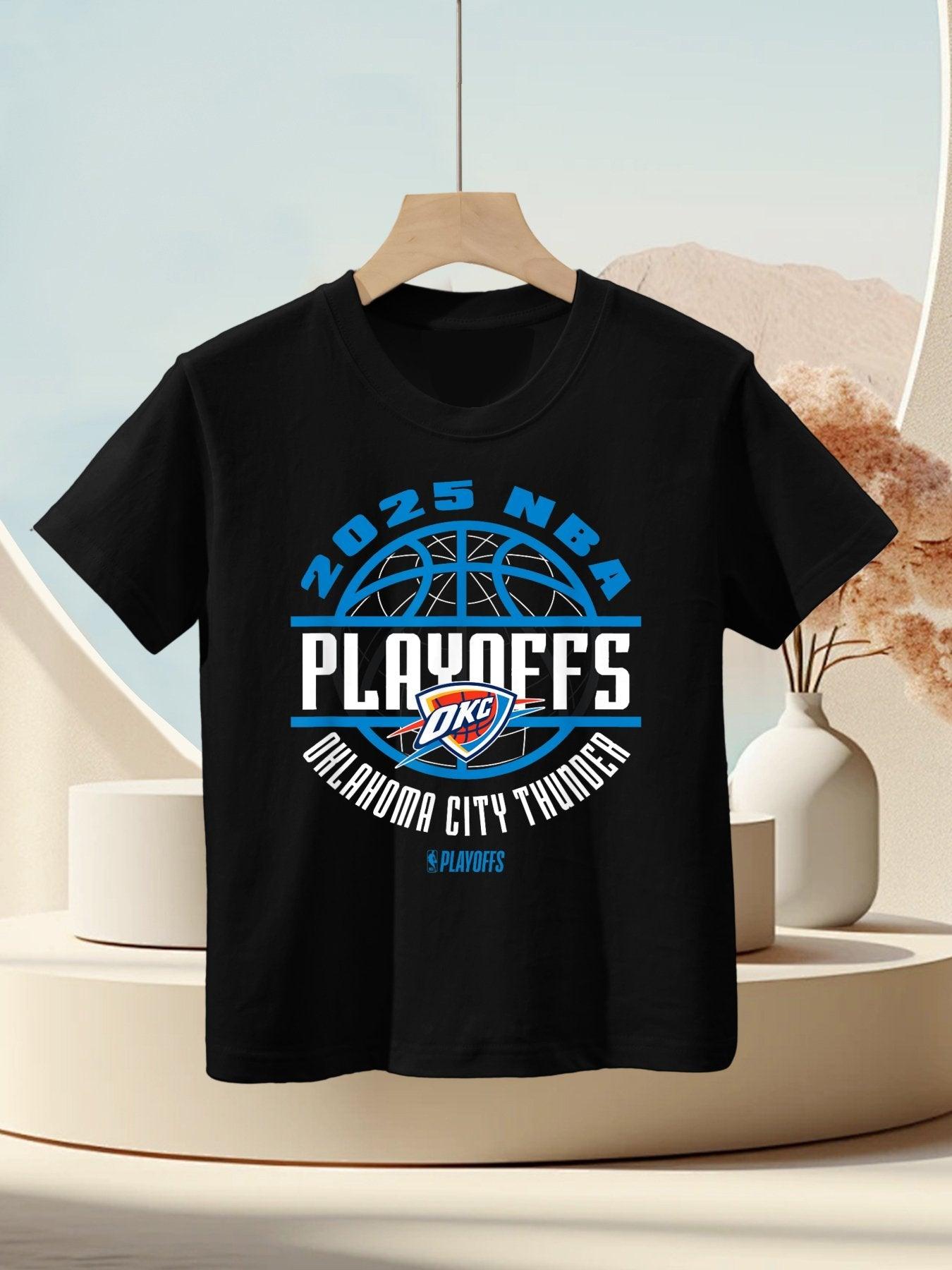 NBA Official Oklahoma City Thunder 2025 Playoffs Game Time Kids T-Shirt
