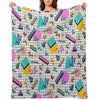 Funky 80s Eighties Memphis Pattern Design Throw Blanket