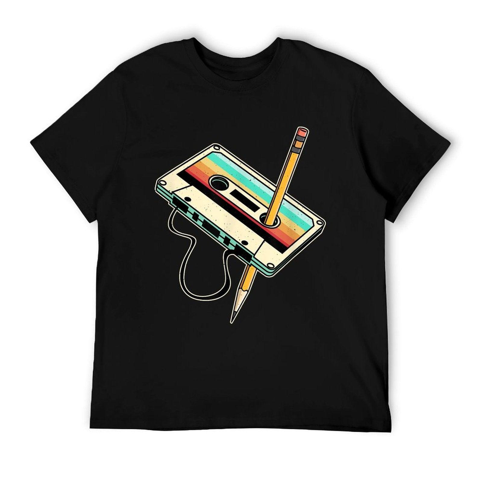 80s 90s Retro Party Costume Nostalgia Cassette T-Shirt